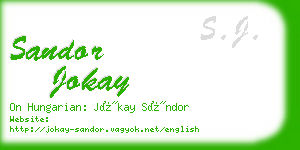 sandor jokay business card